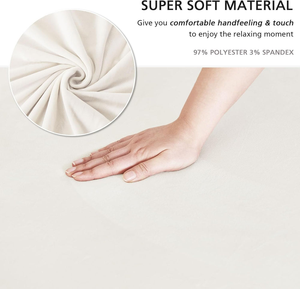 NICEEC White Armchair Covers Arm Chair Cover Armchair Slipcovers with Skirt