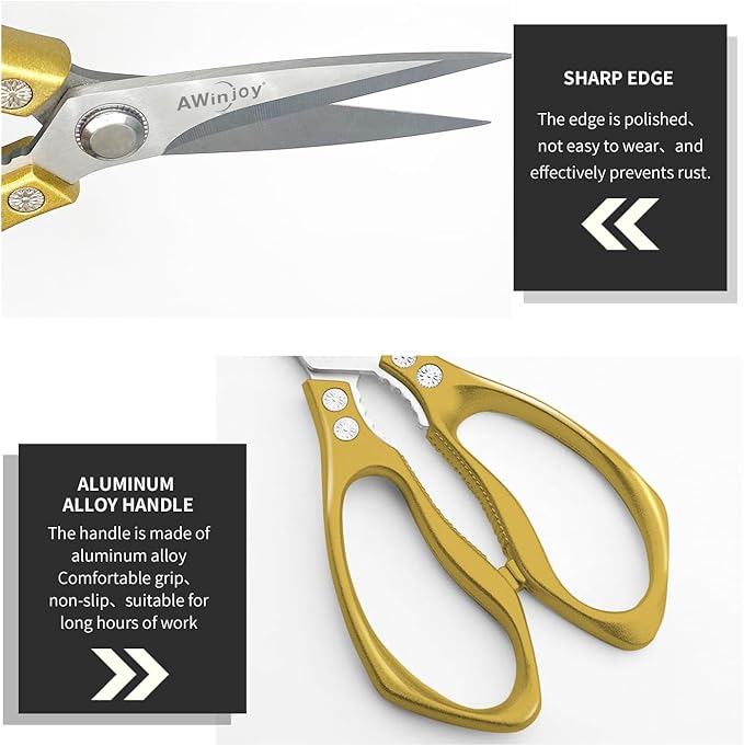 Heavy Duty Sharp Kitchen Scissors, Bread - Image 7