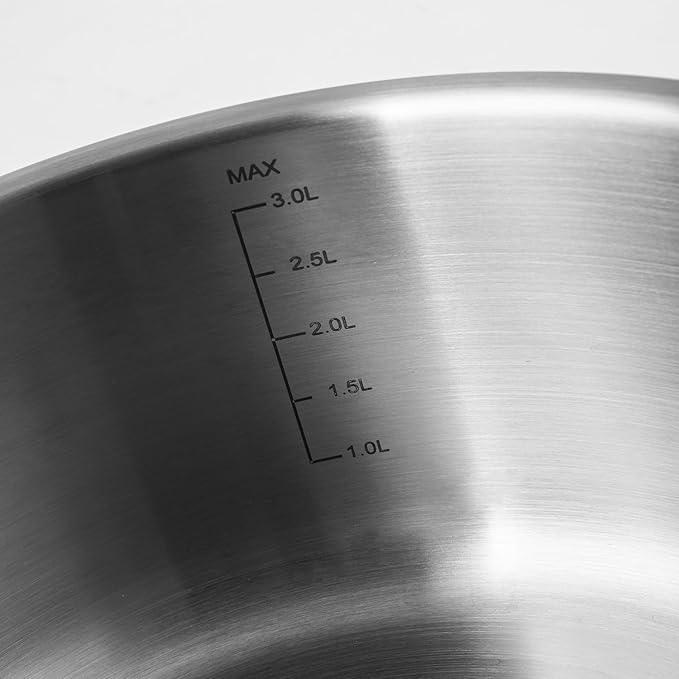 4 QT Saucepan with Lid, 3-Ply Stainless Steel Stockpot, Induction Compatible - Image 3