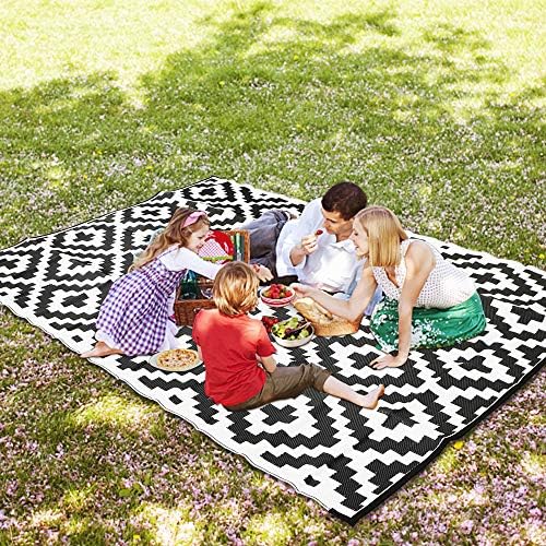 SAND MINE Waterproof Outdoor Rug 5x8 ft, Plastic Reversible Rug, Modern Area ...