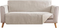 NapCloud Beige Loveseat Covers for 2 Cushion Couch, Water-Repellent Covers for Love Seat Sofa, Machine Washable Quilted Couch Covers, Pet Friendly Sofa Slipcovers (Loveseat 48", Beige)