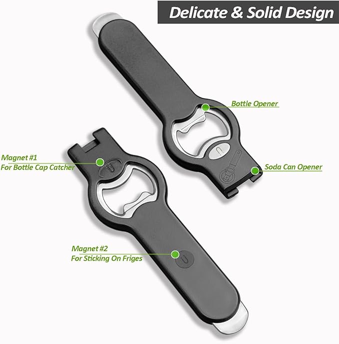2-in-1 Magnetic Soda Can & Beer Bottle Opener-Dual Magnets - Image 2