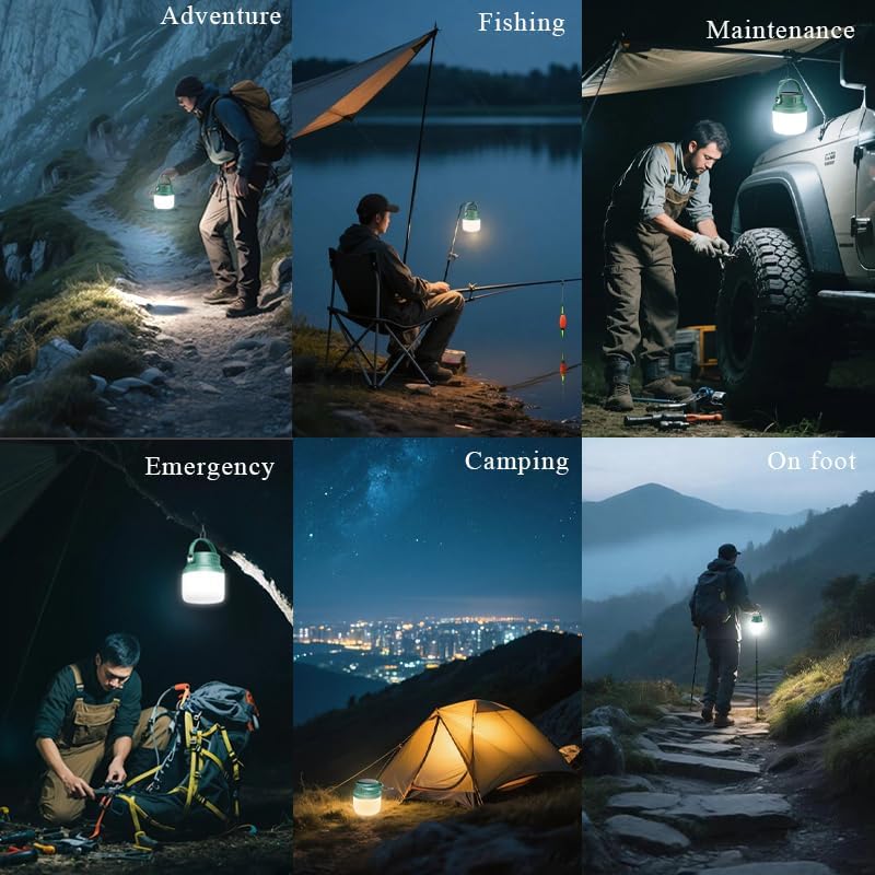 LED Camping Lantern Rechargeable 1200LM, Camping Tent Light, 4 Light Modes, 7...