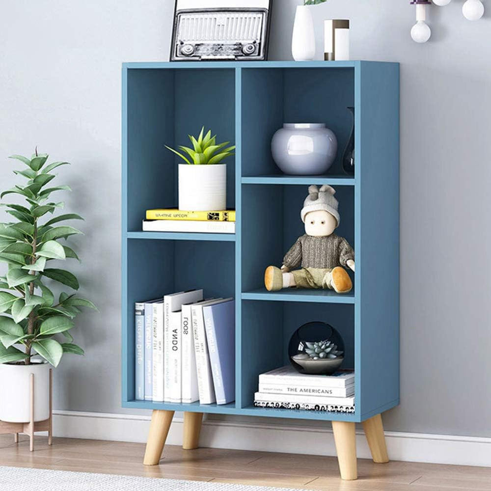 IOTXY Wooden Open Shelf Bookcase - 3-Tier Floor Standing Display Cabinet Rack...