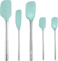 Tovolo Stainless Steel Handled Silicone Spatula Set of 5, Dishwasher Safe by Tovolo