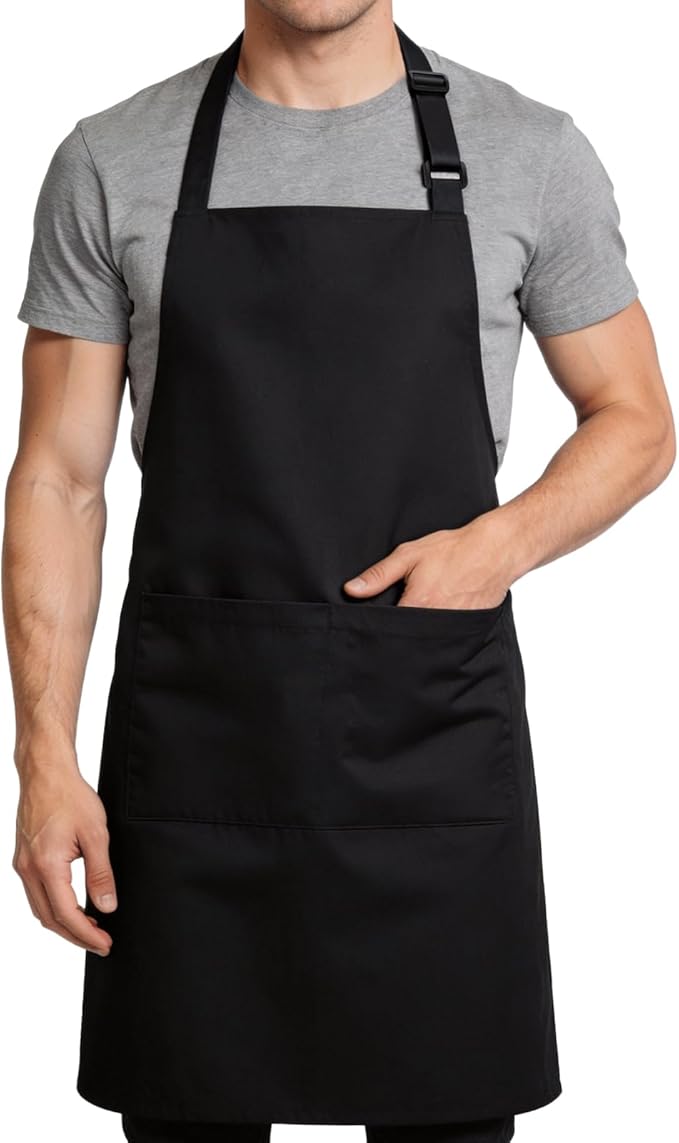 Large Chef Apron for Men and Women, Cooking Kitchen Aprons by Cardkiss