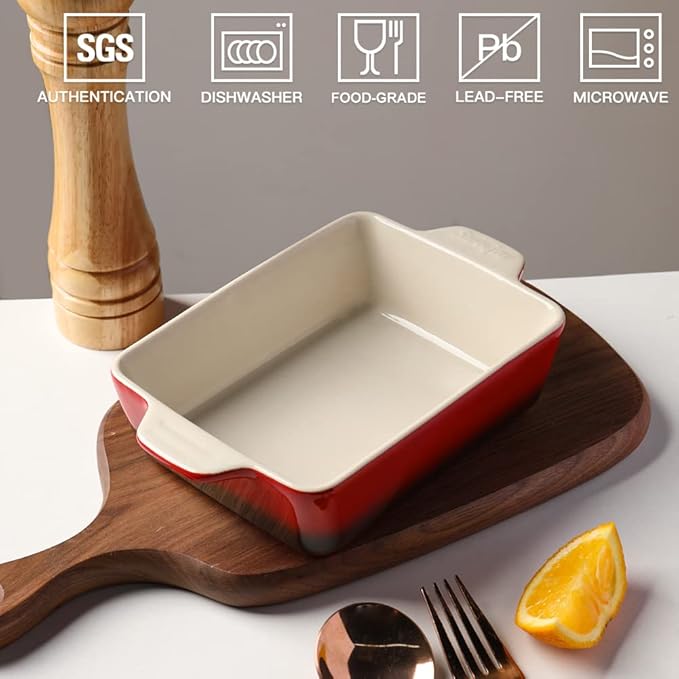 Sweejar Ceramic Baking Dish, Rectangular Small Baking Pan - Image 2
