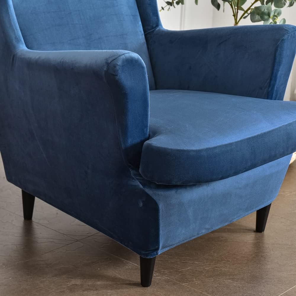 GULI Wingback Chair Cover 2-Piece, Wing Chair Covers Armchair Chair Slipcover...
