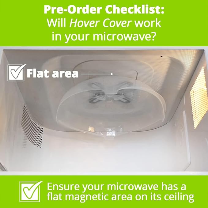 HOVER COVER 2 Pack Magnetic Splatter Cover, 12-Inch Clear BPA-Free Food Lid - Image 4