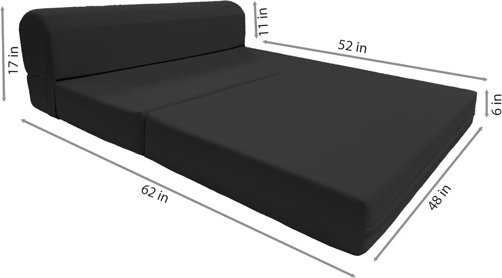 D&D Futon Furniture Sleeper Chair Folding Bed, Studio Sofa Guest Folded M...