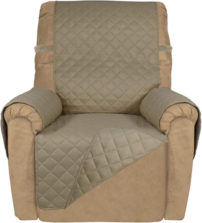 PureFit Reversible Quilted Sofa Cover, Water Resistant Slipcover Furniture by PureFit