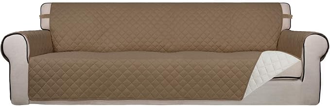 PureFit Reversible Quilted Sofa Cover, Water Resistant Slipcover Furniture by PureFit