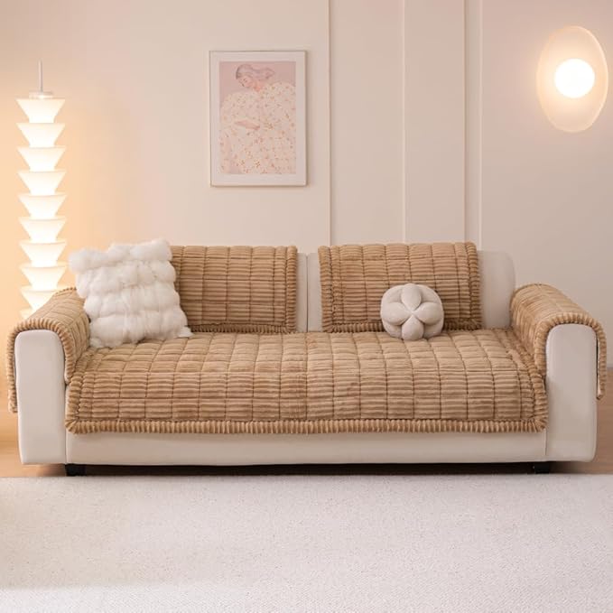 Couch Cover for Dogs Washable, Fuzzy Pet Couch Covers for 3 Cushion Sofa Pet - Image 2