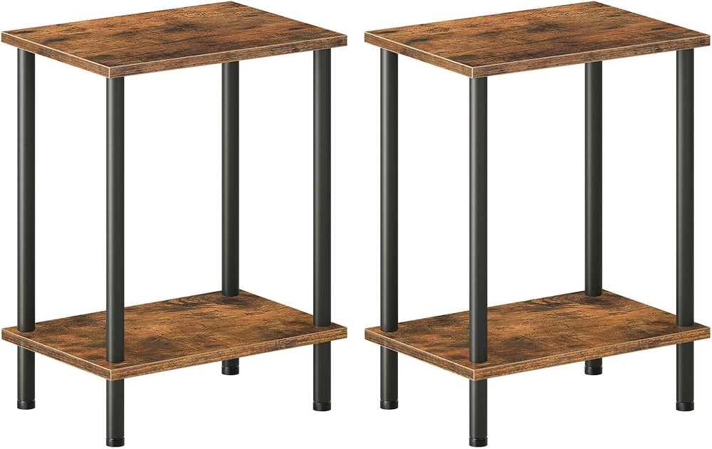 HOOBRO End Tables Set of 2, Small Side Tables, Nightstands for Small Spaces
