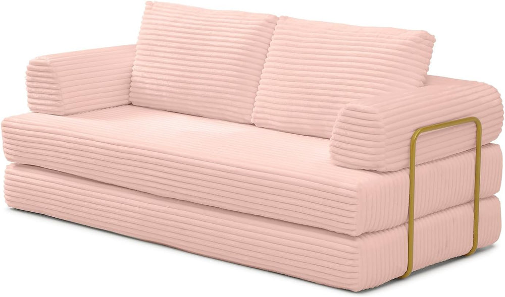 HANXIN 79.5'' Futon Sleeper Sofa Bed, Boneless Couch for Living Room,...