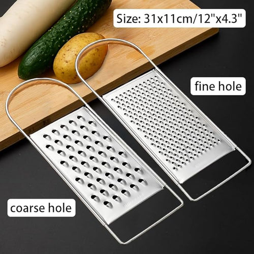 2 Pack Cheese Grater Handheld, Flat Coarse Stainless Steel Food Graters - Image 2