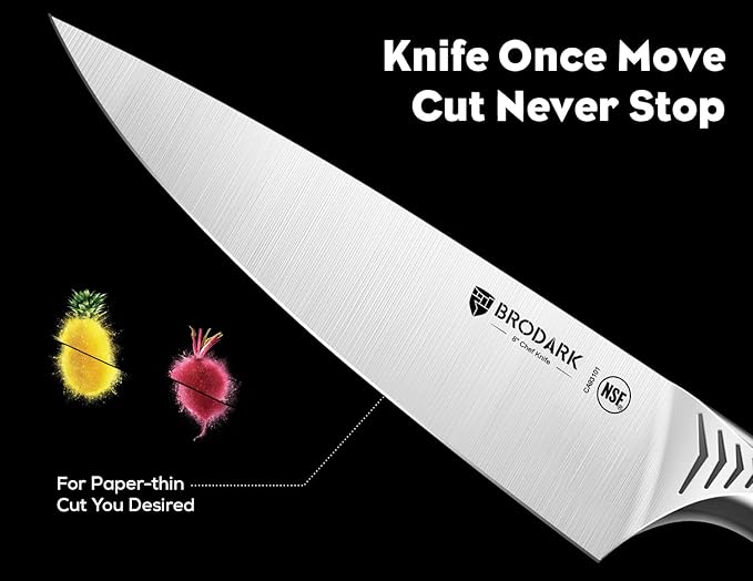 BRODARK Kitchen Knife Set with Block