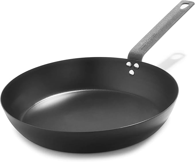 Merten & Storck Pre-Seasoned Carbon Steel 12” Frying Pan Skillet, Use on by MertenStorck