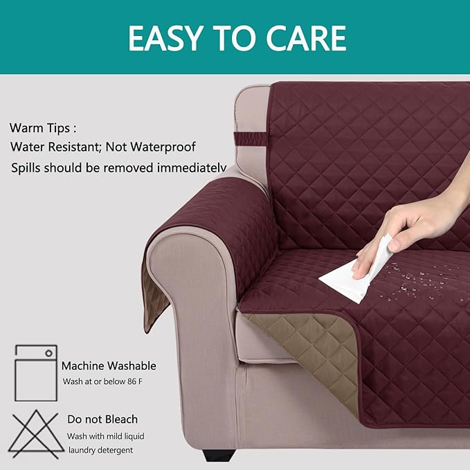 U-NICE HOME 4 Seater Sofa Cover 91 Inch Large Couch Covers - Image 5