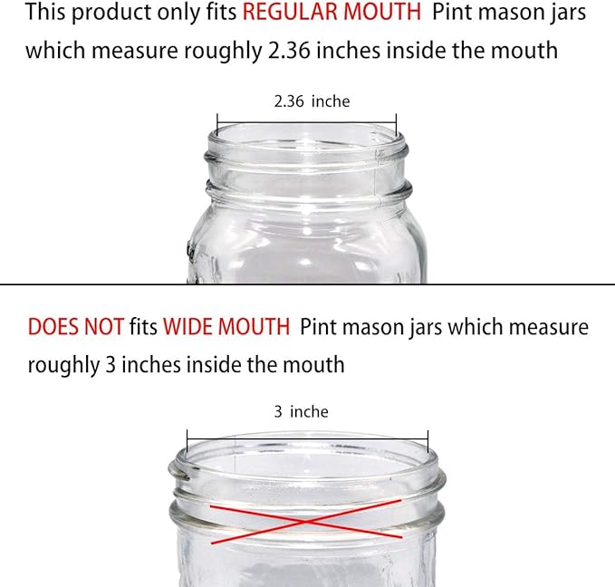 Amolliar Mason Jar Liquid Soap Dispenser Pump Lid, Stainless Steel Pump - Image 6