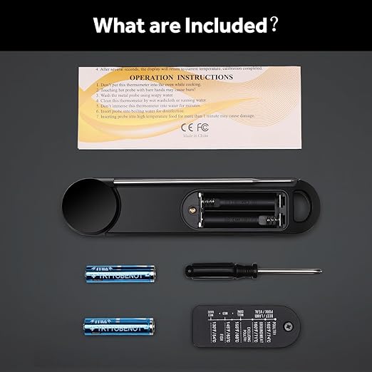 Searon 0.5S Instant Read Digital Meat Thermometer, Electric Food Thermometer - Image 7