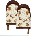 Folkulture Mini Oven Mitts Heat Resistant | Set of 2 Short Oven Mitts by FOLKULTURE