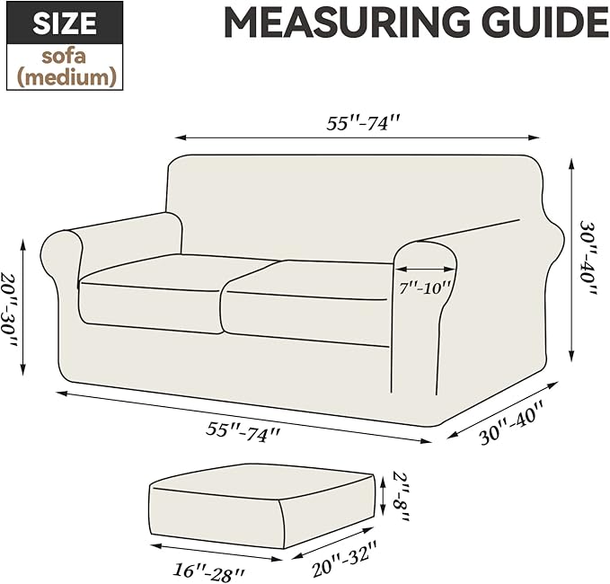 WEERRW Velvet Couch Covers for 2 Cushion Couch Sofa - Image 7