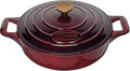 La Cuisine Enameled Cast Iron Braiser Shallow Dutch Oven Braising Sauté Pan by LaCuisineforlife