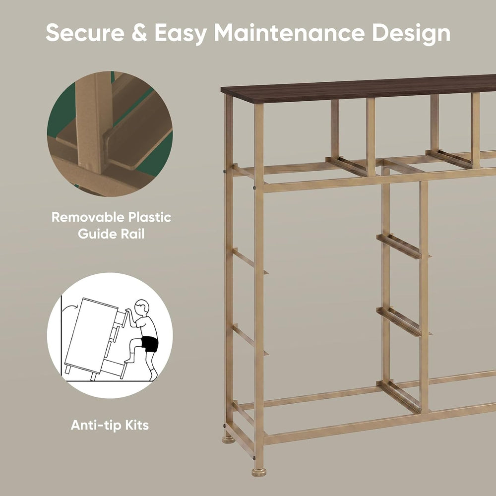 Dresser for Bedroom with 9 Drawers, Anti-Tip Fabric Storage Tower