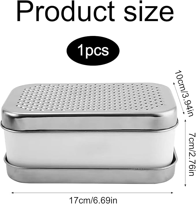 Cheese Grater With Container Box, Grater Cheese Shredder, 2 In1 Fruit Vegetable - Image 2