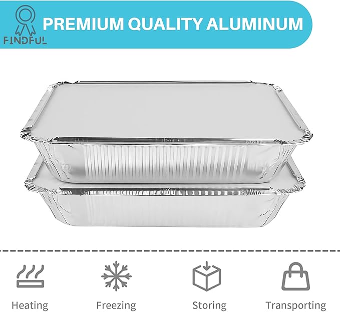 100 Pack Aluminum Foil Pans Disposable - Image 3