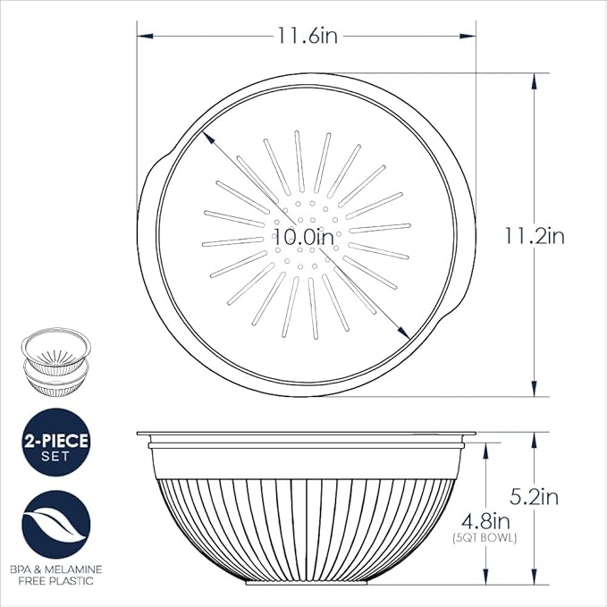 Nordic Ware 2-in-1 Colander Bowl Set - Image 5