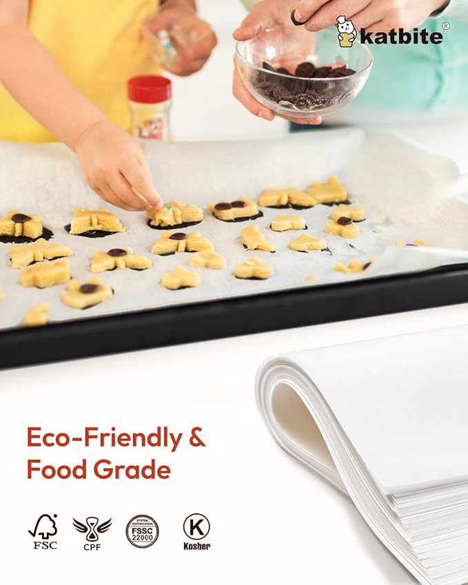 Katbite 16x24 inch Heavy Duty Parchment Paper Sheets, Frying Steaming, Full - Image 4