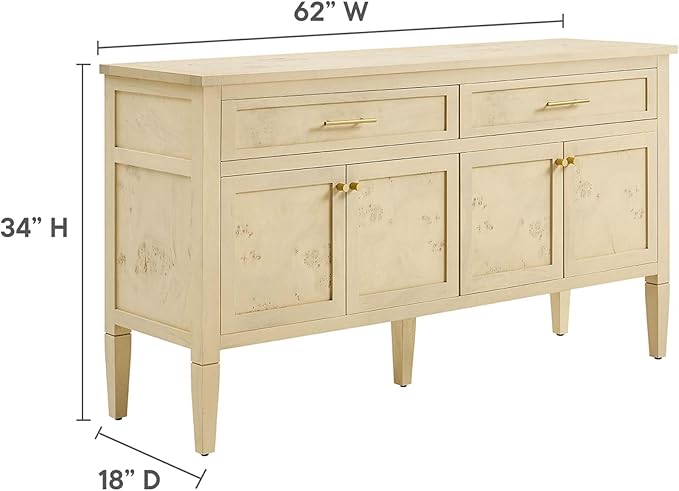 Modway Elysian Living Room Furniture, Bleached Burl