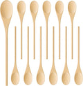 MORGLES 12 Pcs Wooden Spoons for Cooking, 12 Inches Soup Spoons for Eating by Morgles