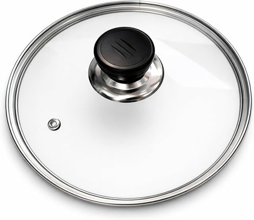 8 Inch Glass Lid for Frying Pan – Tempered Transparent Pot Lid by Unknown