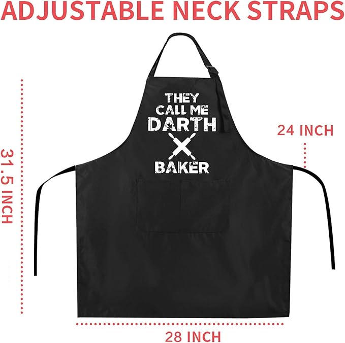 Rosoz Funny BBQ Black Chef Aprons - Image 4