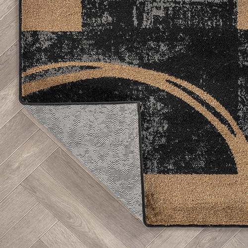 Rugshop Circle Design Contemporary Fade-Resistant Area Rug Jute 5'3"...