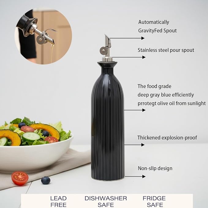 17 oz Ceramic Olive Oil Bottle Dispenser - Image 7