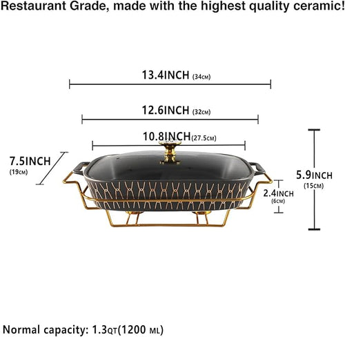 10" x 7" Ceramic Rectangular Casserole Dish - Image 2