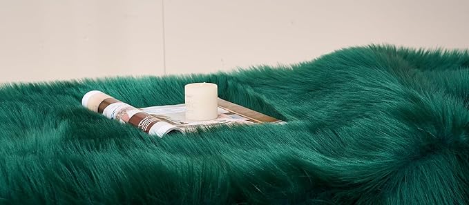 EasyJoy Ultra Soft Fluffy Shaggy Area Rug Faux Fur Rug Chair Cover Seat Pad - Image 8
