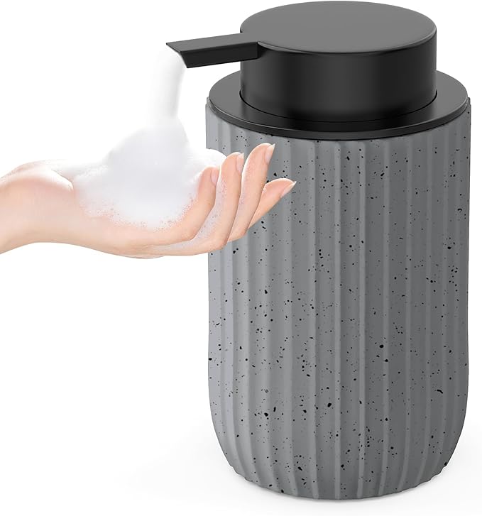 Ceramic Foaming Hand Soap Dispenser，12 oz Bathroom Soap Dispensers， Lotion by POSOSTO