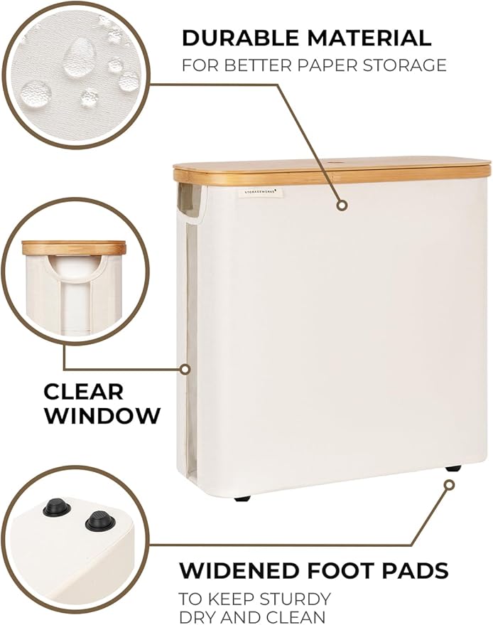 StorageWorks Large Toilet Paper Storage - Image 3