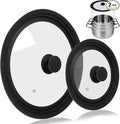 Universal Lid for Pots Pans and Skillets, 2 Pack Pan Cover fit 7", Silicone by KOMOKERU