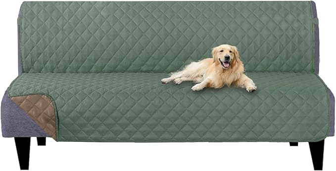 U-NICE HOME Futon Sofa Covers Reversible Sofa Slipcover Armless Cover Furniture by U-NICEHOME