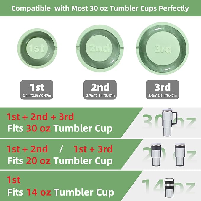 Tcamp Ice Cube Tray for 30 oz Tumbler Cup Ice Mold, Ice Drink - Image 3