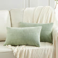 Fancy Homi 2 Packs Sage Green Lumbar Decorative Throw Pillow Covers 16x26 Inch by Fancy+Homi
