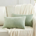 Fancy Homi 2 Packs Sage Green Lumbar Decorative Throw Pillow Covers 16x28 Inch by Fancy+Homi