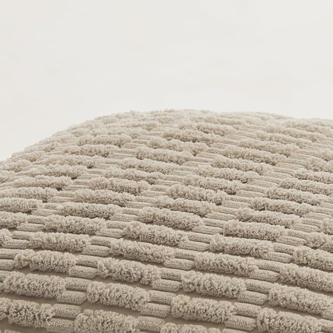 Fancy Homi 4 Packs Taupe Decorative Throw Pillow Covers 18x18 Inch - Image 5
