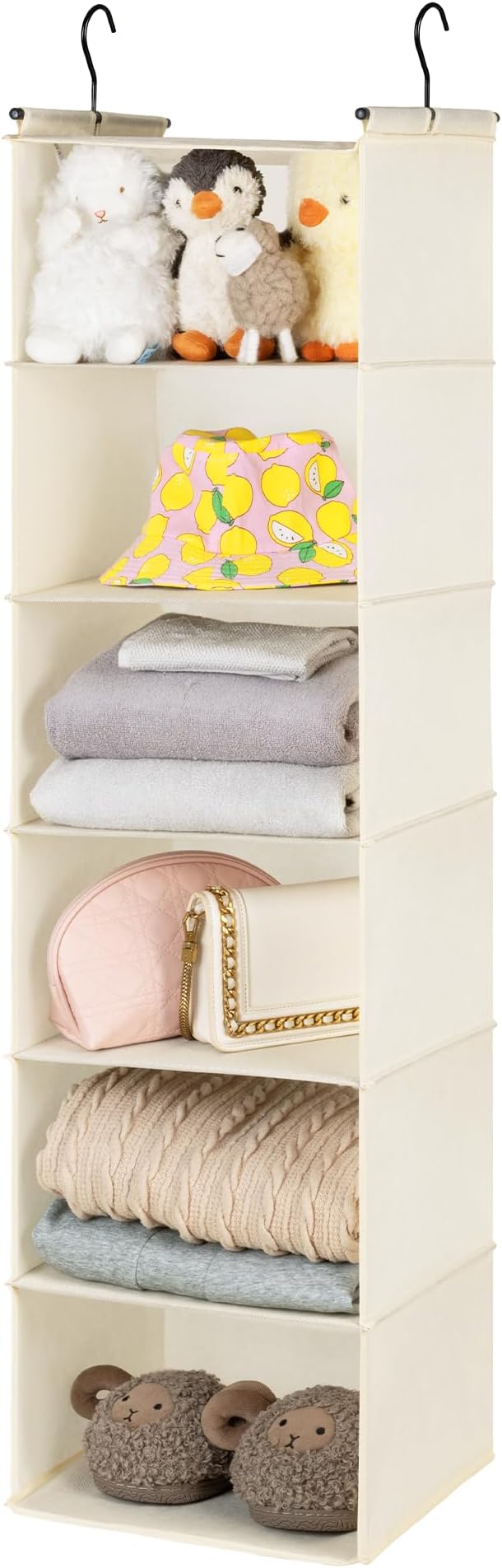GRANNY SAYS 6 Shelf Hanging Closet Organizers and Storage, Collapsible Closet by GRANNYSAYS